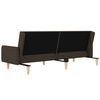 vidaXL Divano Letto a 2 Posti con Poggiapiedi Marrone Scuro in Tessuto