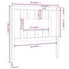 vidaXL Testiera per Letto Nera 96x4x100 cm in Legno Massello di Pino