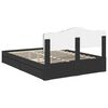 vidaXL Letto con Contenitore Nero 140 x 190 cm Legno multistrato