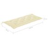 vidaXL Panca da Giardino e Cuscino Bianco Crema 120cm Massello di Teak