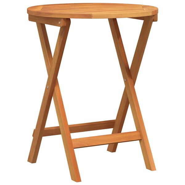 vidaXL Tavolo da Giardino Naturale 60 x 60 x 72 cm