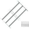 vidaXL Griglie per finestre 500-650 mm Acciaio zincato Argento
