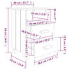 vidaXL Comodini HAMAR 2 pz Grigio Scuro 40x35x62 cm in Legno di Pino