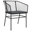 vidaXL Set da Pranzo per Giardino 5 pcs Nero polyrattan
