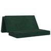 vidaXL Divano Letto Pieghevole 120 x 67 x 45 cm Verde Scuro