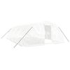 vidaXL Serra con Telaio in Acciaio Bianco 40 m&sup2; 8x5x2,3 m