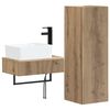 vidaXL Set di mobili per il bagno 2 pz Rovere Artigianale