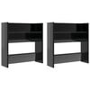 vidaXL Scarpiere a Muro 2pz Nero Lucido 60x18x60cm Legno Multistrato