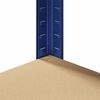 vidaXL Mensola Angolare 5 Strati Blu in Acciaio e Legno Multistrato