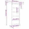 vidaXL Porta scorrevole Naturale 90 x 208 cm Pino massello