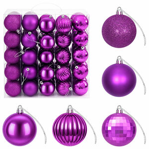 vidaXL Set di Palline di Natale 75 pz Lill&agrave; 6 cm Polistirolo