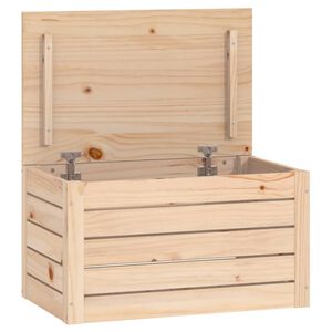 vidaXL Contenitore Portaoggetti 59,5x36,5x33 cm Legno Massello Pino