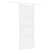 vidaXL Porta scorrevole 83 x 211 cm Legno ingegnerizzato Bianco