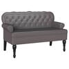 vidaXL Panca Chesterfield Grigio 119,5 x 64,5 x 75 cm Pelle Sintetica
