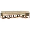 vidaXL Set di divani da esterno 8 pz Naturale e Beige
