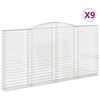 vidaXL Cesti Gabbioni ad Arco 9 pz 400x30x200/220 cm Ferro Zincato