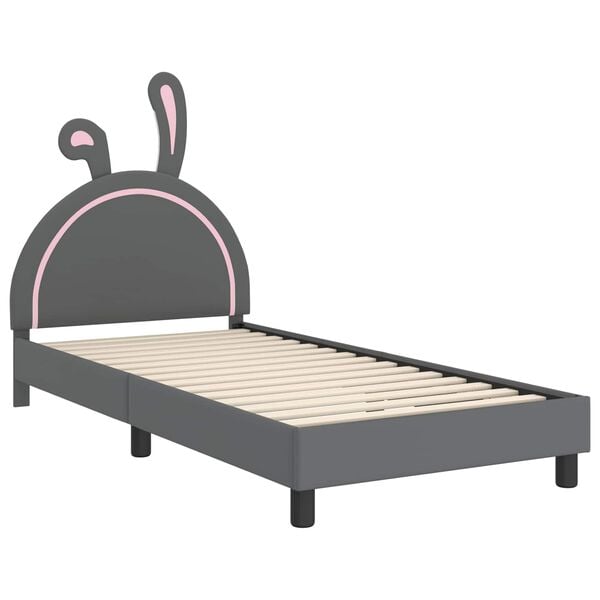 vidaXL Struttura letto bambini con testata Grigio chiaro 80 x 200 cm