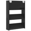vidaXL Scarpiere a Muro 2pz Nero Lucido 60x18x90cm Legno Multistrato