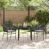 vidaXL Set da Pranzo per Giardino con cuscino 3 pcs Nero