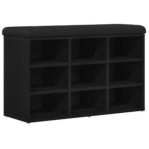 vidaXL Panca per scarpe Nero 82 x 32 x 50 cm Legno ingegnerizzato