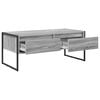 vidaXL Tavolino da salotto con cassetto Grigio Sonoma 100 x 46 x 40 cm