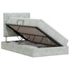 vidaXL Letto con contenitore e materasso Grigio Chiaro 120 x 200 cm