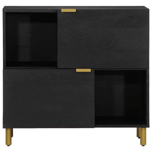 vidaXL Credenza Nera 80x33x75 cm in Legno Multistrato