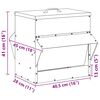 vidaXL Feeder per pollo Argento 40,5 x 45 x 41 cm Acciaio zincato