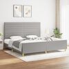 vidaXL Giroletto senza Materasso Grigio Chiaro 200x200 cm Tessuto