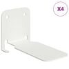 vidaXL Mensola Flottante Invisibile 4 pz Bianco 6 x 11 x 6,5 cm