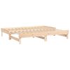 vidaXL Dormeuse Estraibile 2x(90x200) cm Legno Massello di Pino