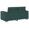 vidaXL Divano 3 pcs Verde Scuro 221 x 80 x 80 cm Tessuto misto lino