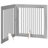 vidaXL Cancello per cani pieghevole con supporti 2 pcs Grigio Sonoma