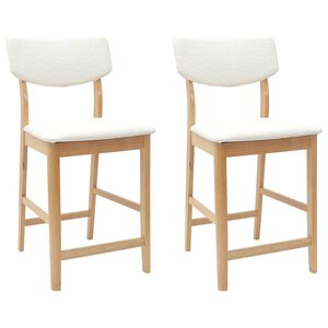vidaXL Sedie da pranzo 2 pcs Naturale 48 x 49 x 95 cm