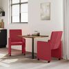 vidaXL Sedie da Pranzo con Ruote 2 pcs Rosso vino 57 x 66 x 94 cm