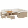 vidaXL Set Divano da Giardino 12 pz 11-Numero di posti Beige e Crema