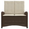 vidaXL Panca Reclinabile da Giardino con Cuscini Marrone in Polyrattan