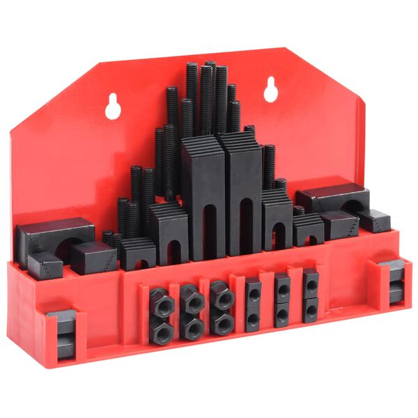 vidaXL Set di Serraggio 58 pz in Acciaio Scanalatura a T M10