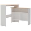 vidaXL Tavolo Bar con 2 Piani d'Appoggio Bianco e Rovere 130x40x120cm