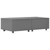 vidaXL Tavolino da Salotto Grigio Lucido 120x60x35 cm