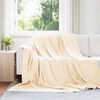 vidaXL Coperte da Pile 6 pcs Crema 240 x 220 cm Panno
