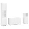 vidaXL Set mobili da bagno 3 pz Bianco Legno ingegnerizzato