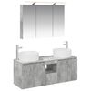 vidaXL Set di Armadi da Bagno 4 pz Grigio Cemento Legno ingegnerizzato
