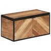 vidaXL Scatola Portaoggetti 60x30x30 cm Legno Massello Acacia e Ferro