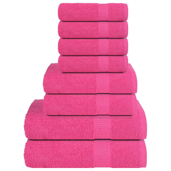 vidaXL Set Asciugamani 8 pz FROGN Rosa 100% Cotone