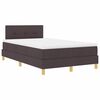 vidaXL Letto a Sorgente LED Marrone Scuro 120 x 190 cm Tessuto