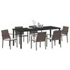 vidaXL Set da Pranzo per Giardino 7 pcs Marrone e Nero Rattan in PE