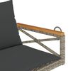 vidaXL Panchina Dondolo con Cuscini Grigia 109x62x40 cm in Polyrattan