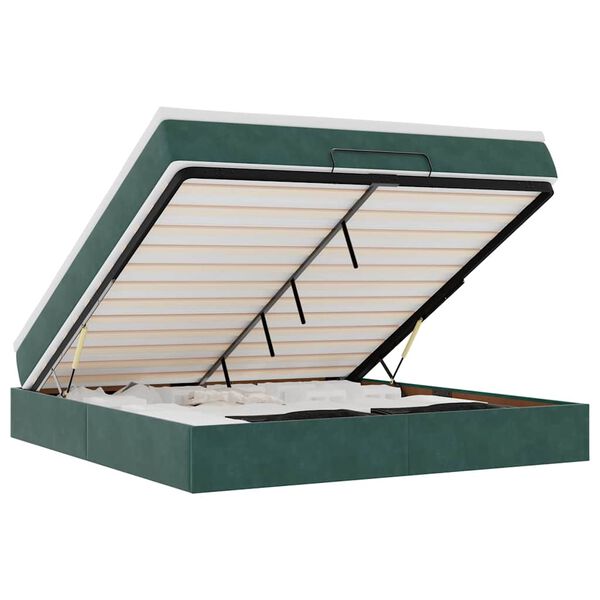 vidaXL Struttura Letto Pouf con Materasso 180x200 cm in Velluto