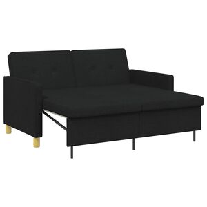 vidaXL Divano Letto Estraibile Nero Tessuto